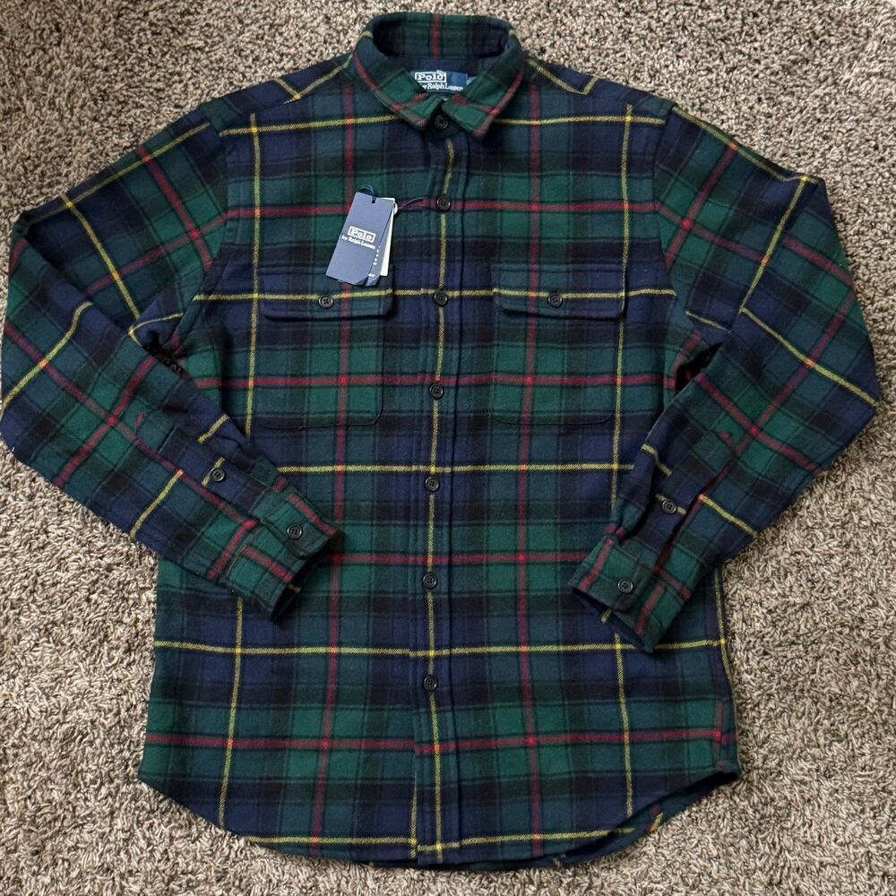 Polo Ralph Lauren Men’s Size Medium NWT The Polo Tartan Work shirt MSRP $398.00 - Picture 2 of 11